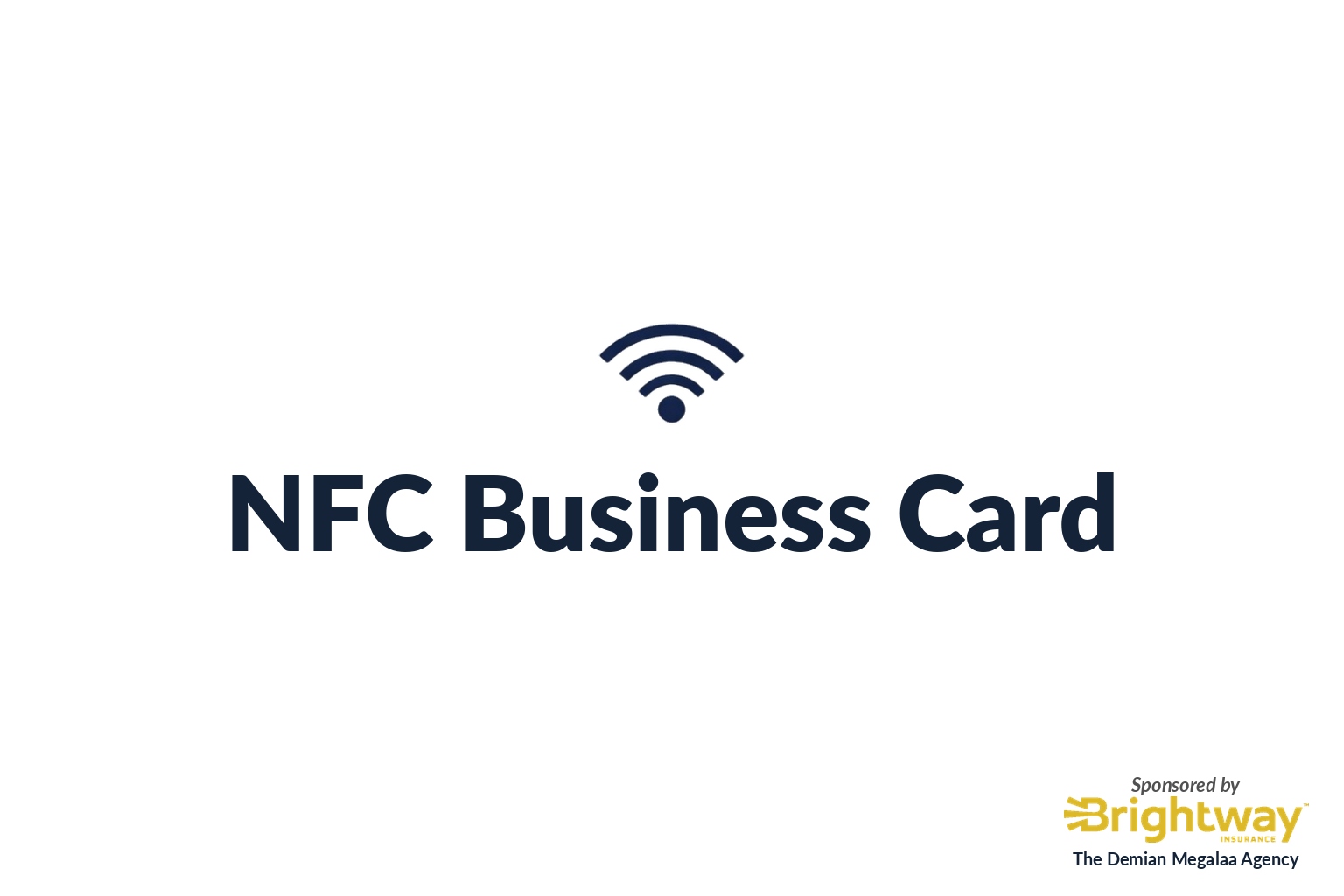 NFC Business Card sponsored by Brightway Insurance