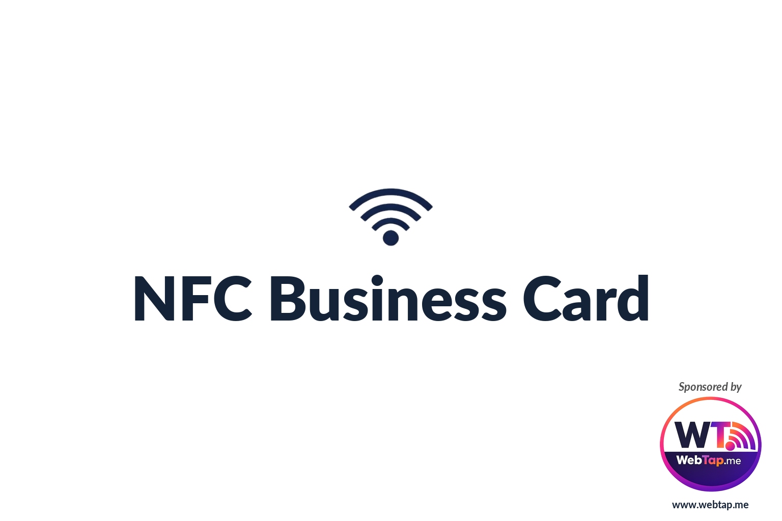 NFC Business Card sponsored by WebTap
